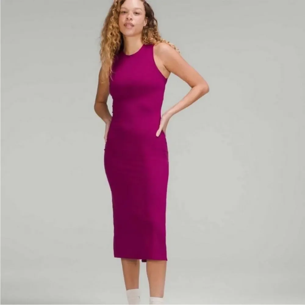 Lululemon All Aligned Ribbed Midi Dress Size 4 - Picture 10 of 10